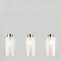 Подвесной светильник со стеклянным плафоном 50001/3 хром