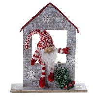 719850 Игрушка набивная Гномик в домике  L25 W6 H29 см