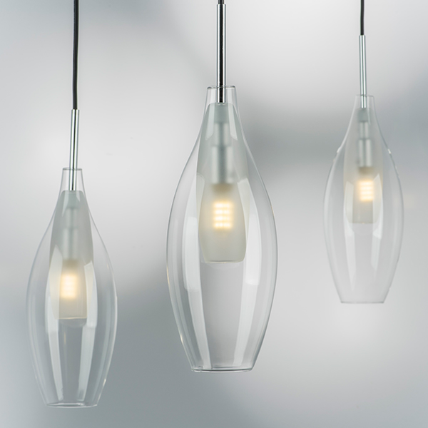 803021 Подвес PENTOLA 1х25W G9 ХРОМ/ПРОЗРАЧНЫЙ