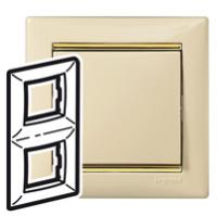 Legrand Valena Крем/Золото Рамка 2-ая вертикал.