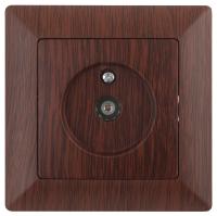 Розетка Intro Solo 4-301-10 TV одиночная, СУ, венге