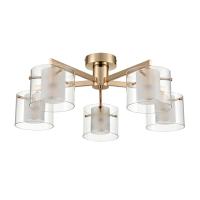 6587/5C MODERNI LN25 91 золото/прозрачный, металл/стекло Люстра потолочная E14 5*40W 220V VERDI