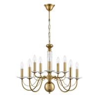 8033/10 CLASSI LN25 16 медь, металл/стекло Люстра подвесная Е14 10*40W 220V INCANTO