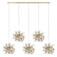 L5PL721132 Подвес пятерной линейный EXTRA 5x3x5W(led) G9  (721132 - 5 + 572162 -1) ЗОЛОТО