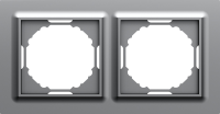 Рамка 2-я, Wave матовый серый, серия A07