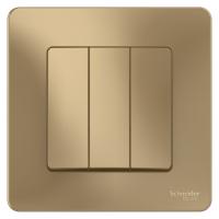 BLANCA С/У 3-клавишный ВЫКЛЮЧАТЕЛЬ (cх.1+1+1), 10А, 250В, ТИТАН