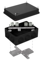 Коробка огнестойкая для о/п 40-0310-FR2.5-8 Е15-Е120 RAL9005 150х110х70 (6 шт/кор) Промрукав