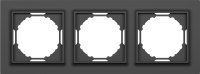 Рамка 3-я, Wave матовый карбон, серия A07