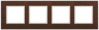 14-5304-09 ЭРА Рамка на 4 поста, дерево, Эра Elegance, дуб+сл.кость (5/25/900)