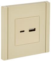 FORTE&PIANO Розетка USB A+C 18Вт FP451 ваниль IEK