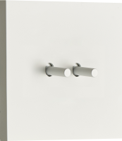 Выключатель звонкового типа на 2 тумблера, цилиндр, 10AX 250V, белый, серия N96