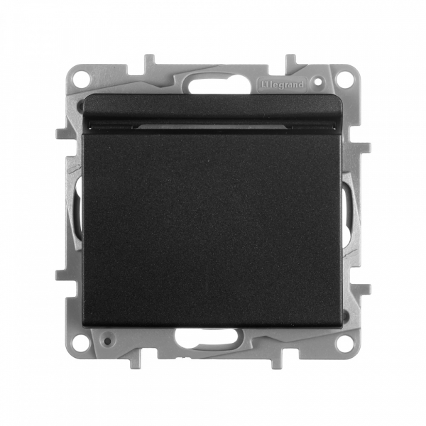 Legrand Etika Антрацит Выключатель карточный с выдержкой времени  с подсветкой