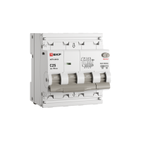 Автоматический выключатель дифференциального тока селективный АВДТ-63N (S) 3P+N 25А 100мА характеристика C тип AC электронный 6кА PROXIMA EKF