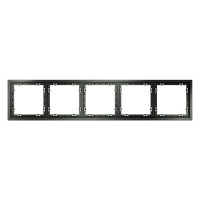 Рамка пластиковая VOLTUM S70 на 5 постов, (титан)