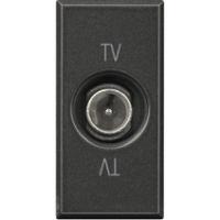 BT Axolute Антрацит Розетка TV проходная папа с возможностью обратной связи 1 мод