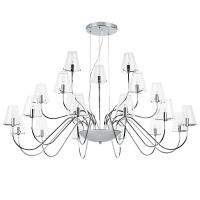 758214 Люстра подв. DIAFANO 21х40W G9 ХРОМ/ПРОЗРАЧНЫЙ