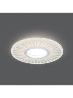 BL137 Светильник Gauss Backlight Кругл./узор. Белый  Gu5.3  3W  LED 3000K 1/40