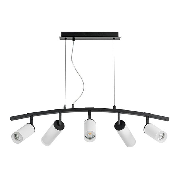 LR7353638620 Люстра RULLO 5х50W GU10 ЧЕРНЫЙ/БЕЛЫЙ (571735+214436-3+214486-2+202430-5)