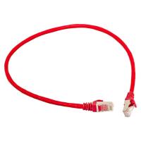 Патч-корд TERACOM CS Cat.6A экранированный S/FTP оболочка LSZH красный (0,5м)