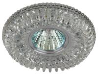 DK LD34 SL/WH Светильник ЭРА декор cо светодиодной подсветкой MR16, прозрачный (40/1200)