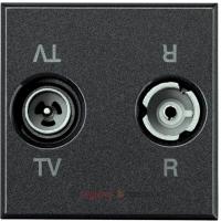 BT Axolute Антрацит Розетка TV оконечная папа с возможностью обратной связи 1 мод