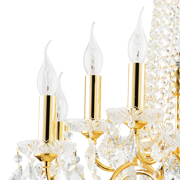 700162 Люстра подвесная CLASSIC 16х60W E14 ЗОЛОТО