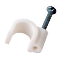 Крепеж кабеля круглый 7 мм, белый (упак. 20 шт)  REXANT