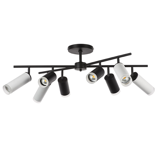 LR7283748640 Люстра RULLO 8х50W GU10 ЧЕРНЫЙ/БЕЛЫЙ (571728+214437-4+214486-4+202430-8)
