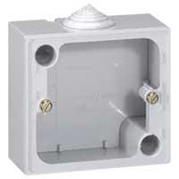 Legrand Plexo Серый Накладная монтажная коробка 1-я для розеток 55703 55706 55708  79х86х40мм