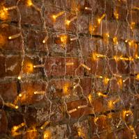 Гирлянда светодиодная Занавес 2x0,8м 160 LED ЖЕЛТЫЙ прозрачный ПВХ IP65 постоянное свечение 230В блок в комплекте NEON-NIGHT