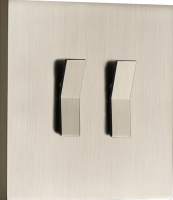 Переключатель на 2 тумблера, клавиша Angle, 10AX 250V, никель, серия N96