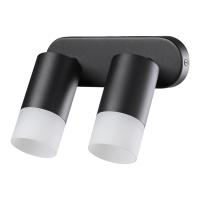 370737 OVER NT21 254 черный Светильник накладной IP20 GU10 9W 235V FLAX