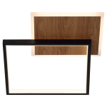 Ferre CLL-1-60-RC BK +Wood  Светильник потолочный светодиодный ЭРА Модерн Ferre CLL-1-60-RC BK+Wood с ДУ 3K-6,5К черный-дерево