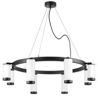 LR01886436440 Люстра RULLO 8х50W GU10 ЧЕРНЫЙ/БЕЛЫЙ (571018+214436-4+214486-4+203437-8)