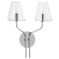 758624 Бра DIAFANO 2х40W G9 ХРОМ/ПРОЗРАЧНЫЙ