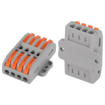 NO-225-455  Клемма ЭРА NO-225-455 проходная с монтажной площадкой 222-2414Р с рычагами 4 полюса 0.08-2.5/4 мм2 упаковка 1 шт
