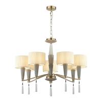 5403/7 CLASSIC ODL_EX23 171 бронзовый/светло-коричневый/кремовый металл/керамика/ткань Люстра E14 7*40W LATTE