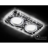 S234/2 BK/CH/WH черный/серебро/MR16+6W(LED WHITE)