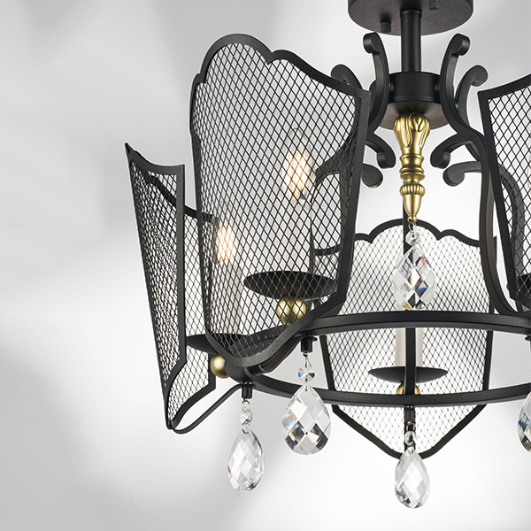 744057 Люстра CASTELLO 5х40W E14 ЧЕРНЫЙ/ЗОЛОТО