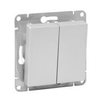 Механизм выключателя, двухклавишный, перекрёстный, алюминий Эпика EKF