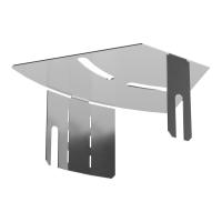 Крышка угла горизонтального изменяемого 0-45 градусов Стандарт INOX (AISI 304) 100 Промрукав