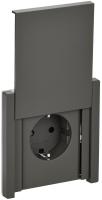 FORTE&PIANO Розетка 1-местная с заземлением с защитными шторками и крышкой винтовое крепление 16А IP44 FP321 серый IEK