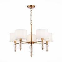 SLE105713-05 Светильник подвесной Латунь, Прозрачный/Белый E14 5*40W RAMER