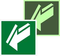 Знак наклейка E19 "Открывать движением на себя" (150х150) фотолюминесцентный ГОСТ 12.4.026-2015 EKF PROxima