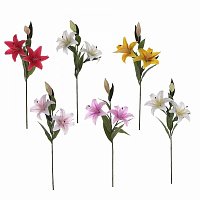 265650 Цветок искусственный Лилия (силиконовое покрытие)  H90 см  6в.