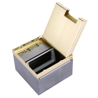 Лючок в пол 4 мод. (2 мод. 45х45 мм.) верт. установка, латунь