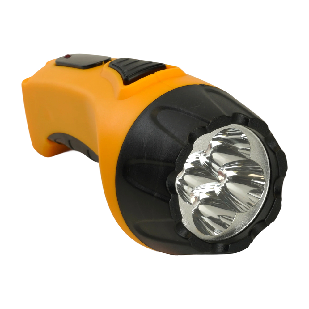Фонарь аккумуляторный, 4 LED DC (свинцово-кислотная батарея), желтый, TH2293 (TH93A) FERON TH2293