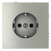 Розетка встраиваемая VOLTUM S70 с заземлением 16А, (сталь)