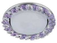 DK85 CH/WH+PU Светильник ЭРА под лампу Gx53, 220V,13W, хром/прозрачный, фиолетовый (40/960)