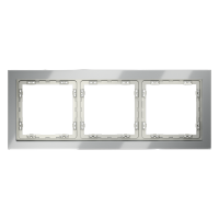 Рамка стеклянная VOLTUM S70 на 3 поста, (сталь, стекло)